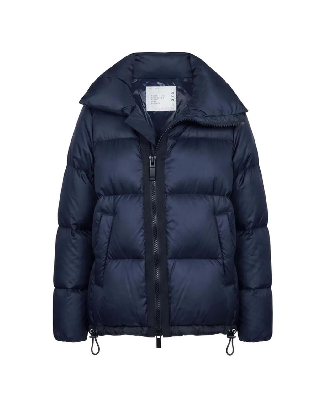 Sacai Blue Quilted Funnel-Neck Puffer Jacket