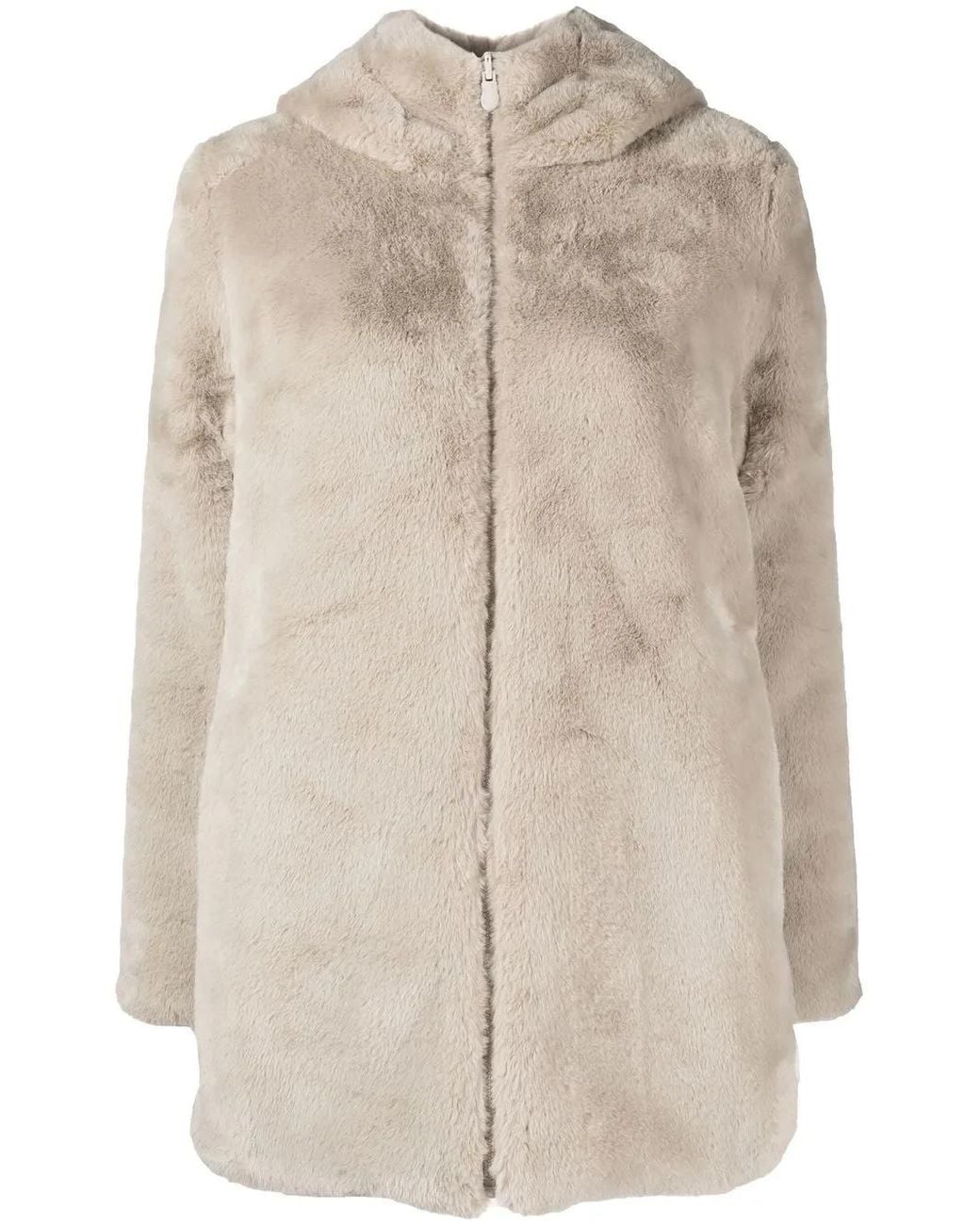 Save The Duck Natural Reversible Padded Faux-Fur Zipped Coat