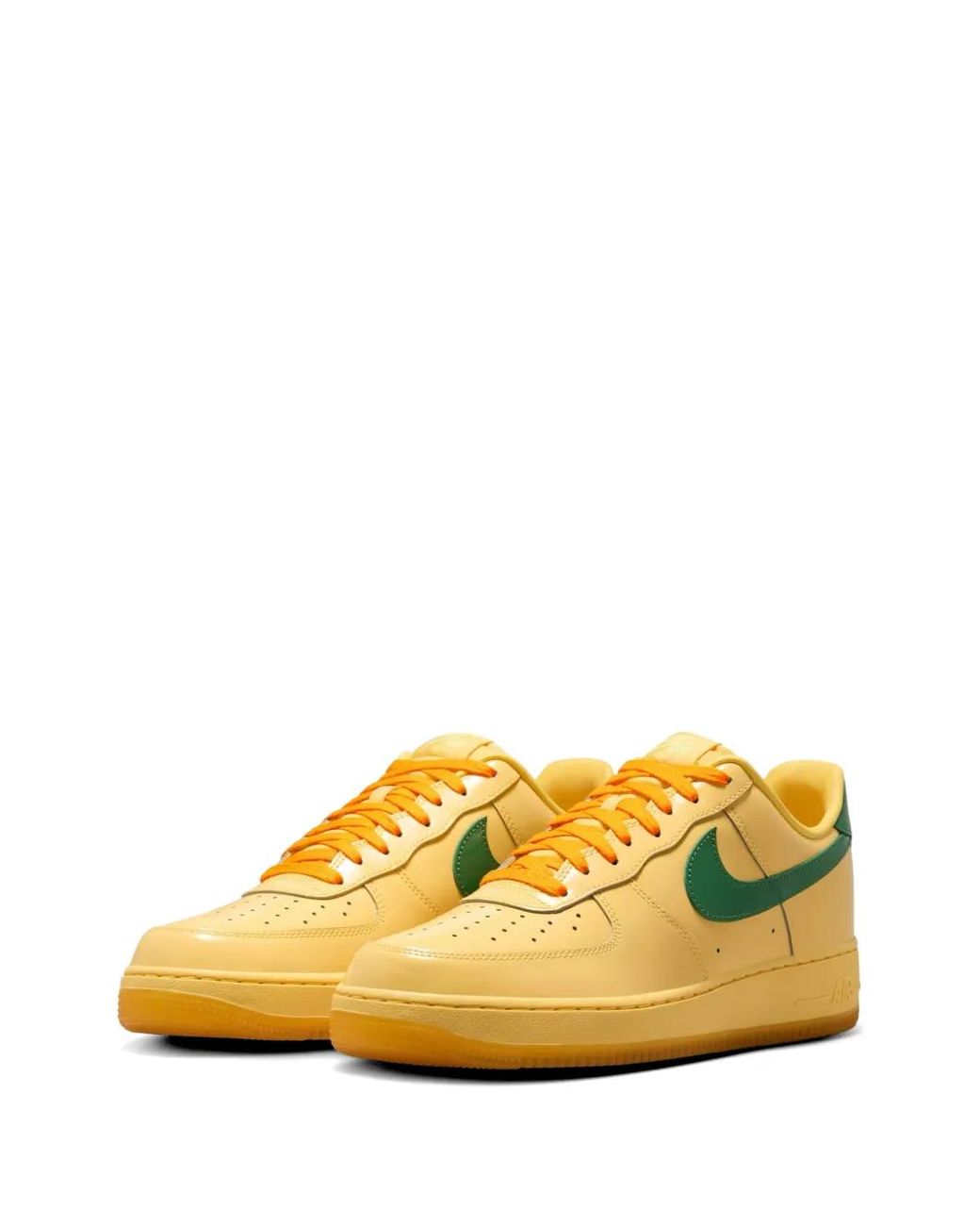 Nike Air Force 1 Low Patent-Leather Sneakers in Yellow for Men | Lyst