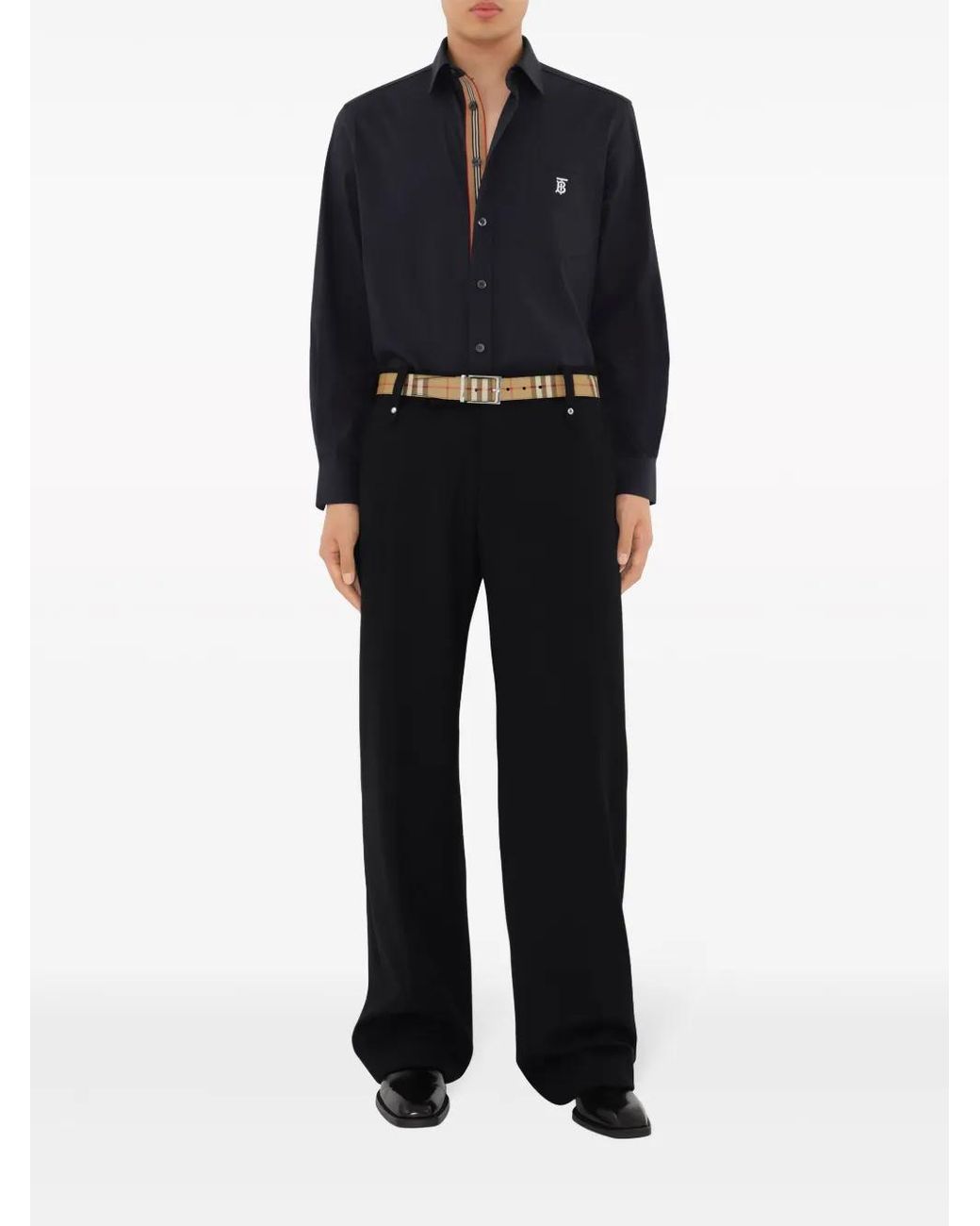 Burberry Wendbarer Gürtel Mit Check in Natural für Herren