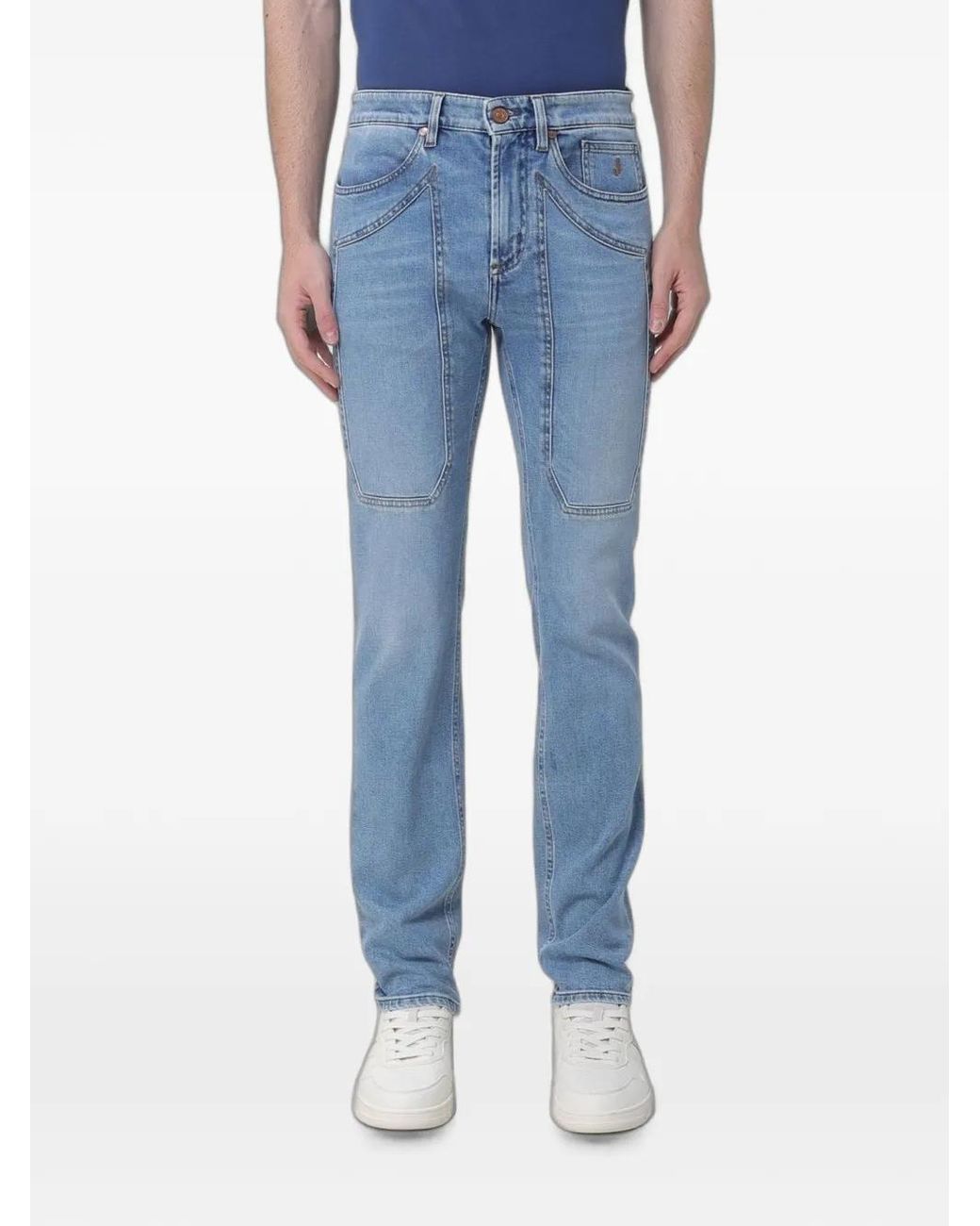 Jeckerson Blue Jean Skinny À Patch Brodé for men