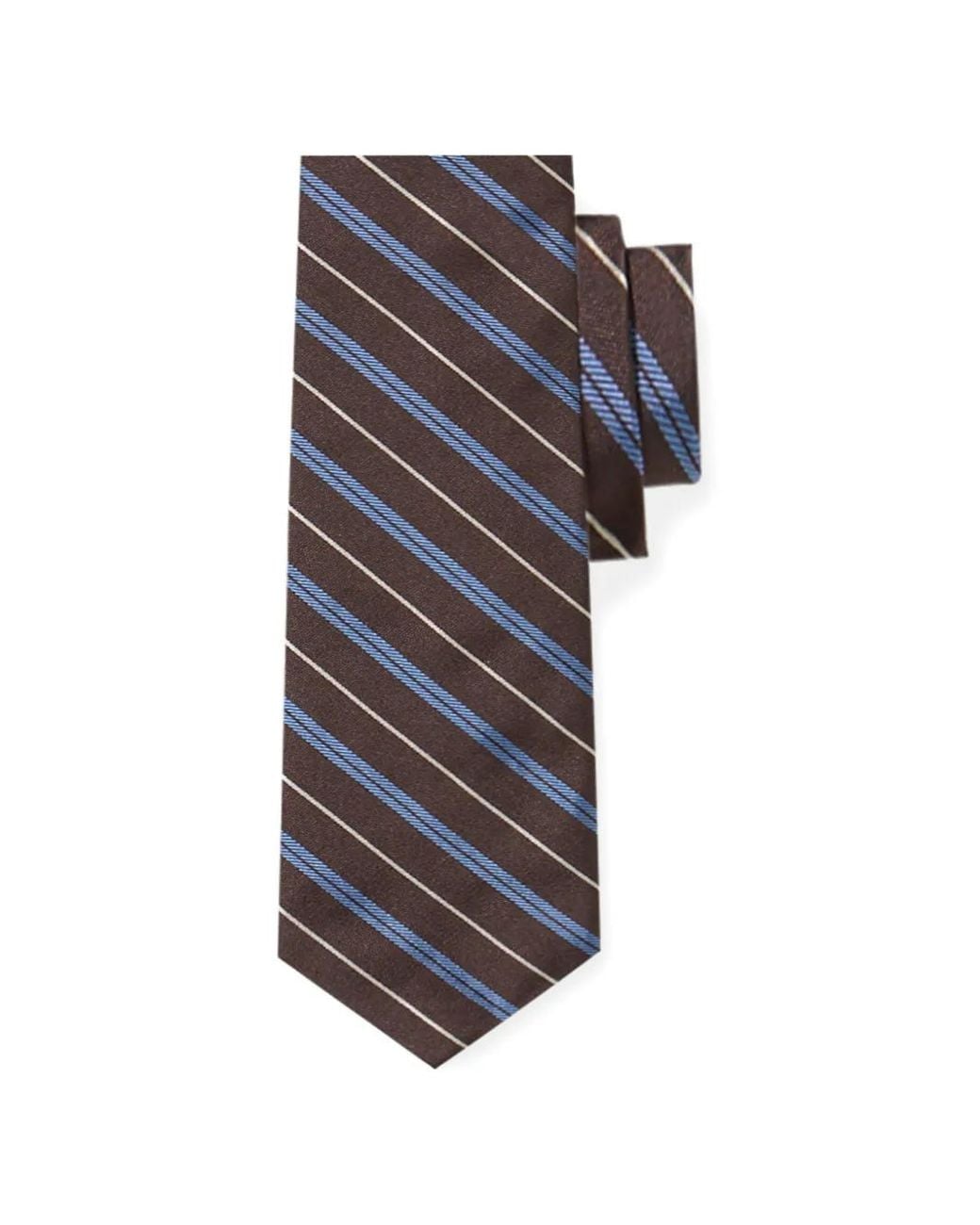 Brooks Brothers White Cravate Regimental Rayée En Soie for men
