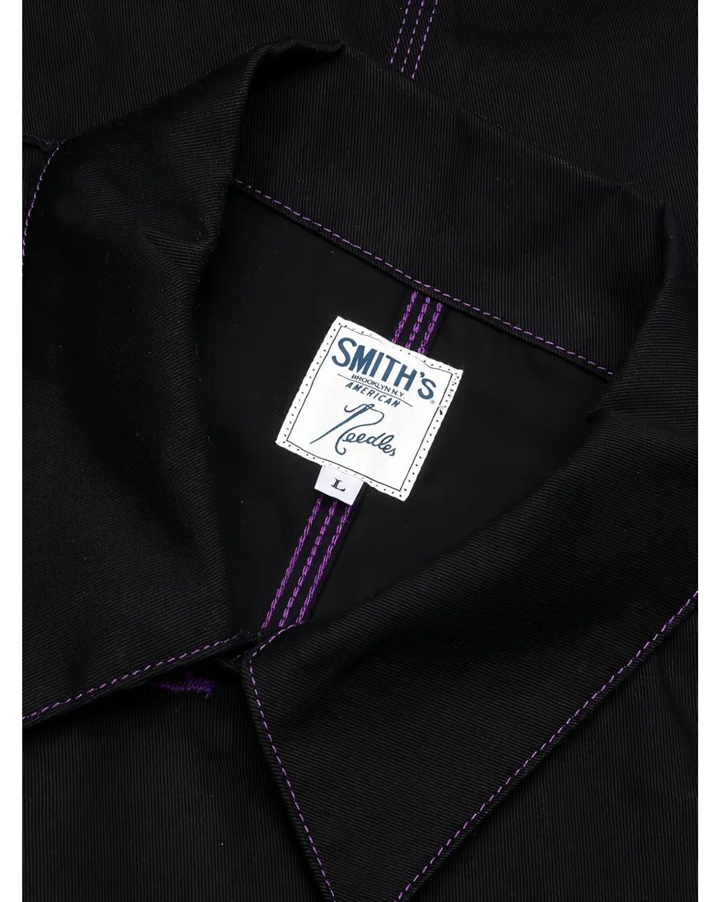 Needles Black Twill Shirt Jacket for men