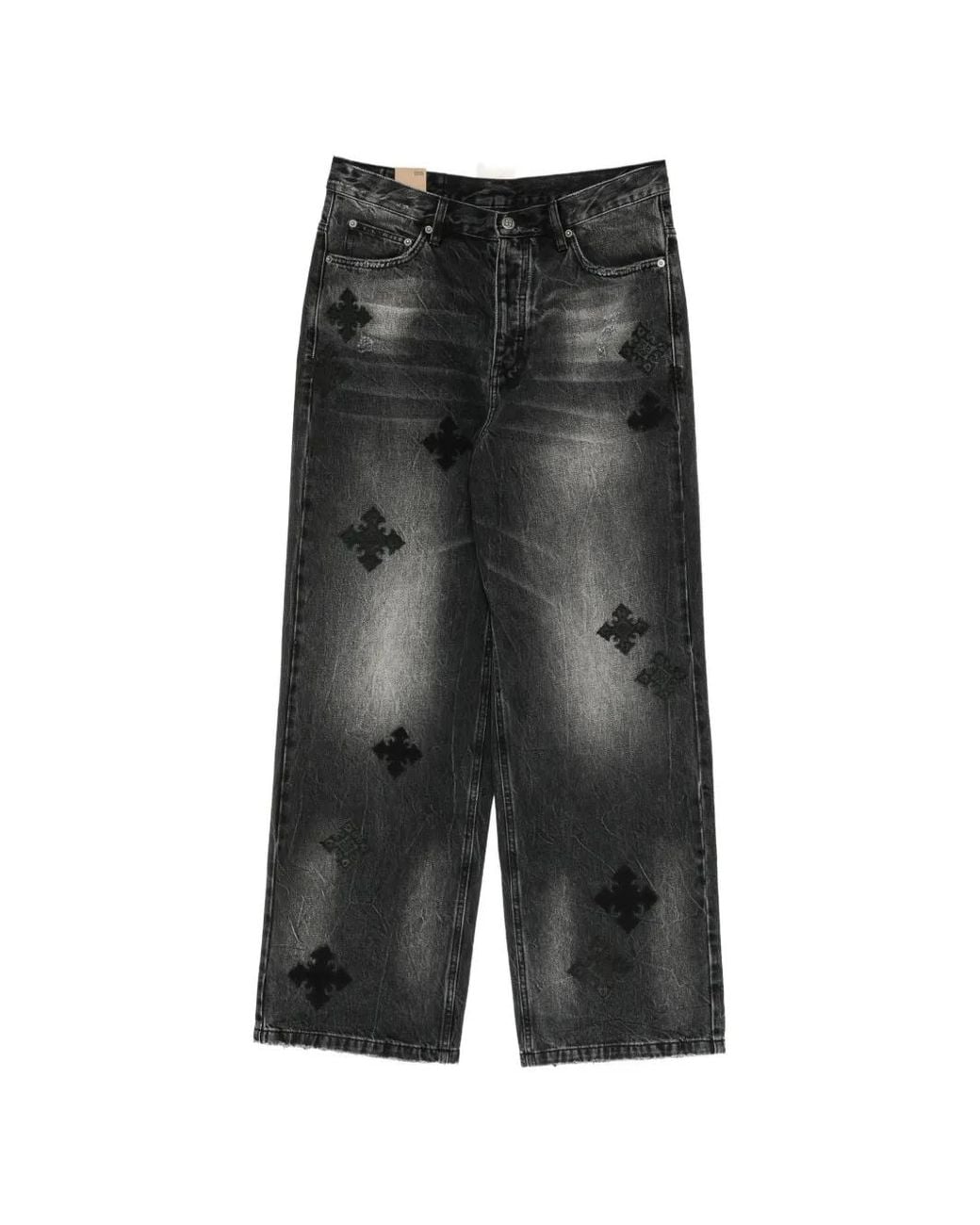 Ksubi Gray Maxx Blakk Metal Kraftwerk Wide-Leg Jeans for men