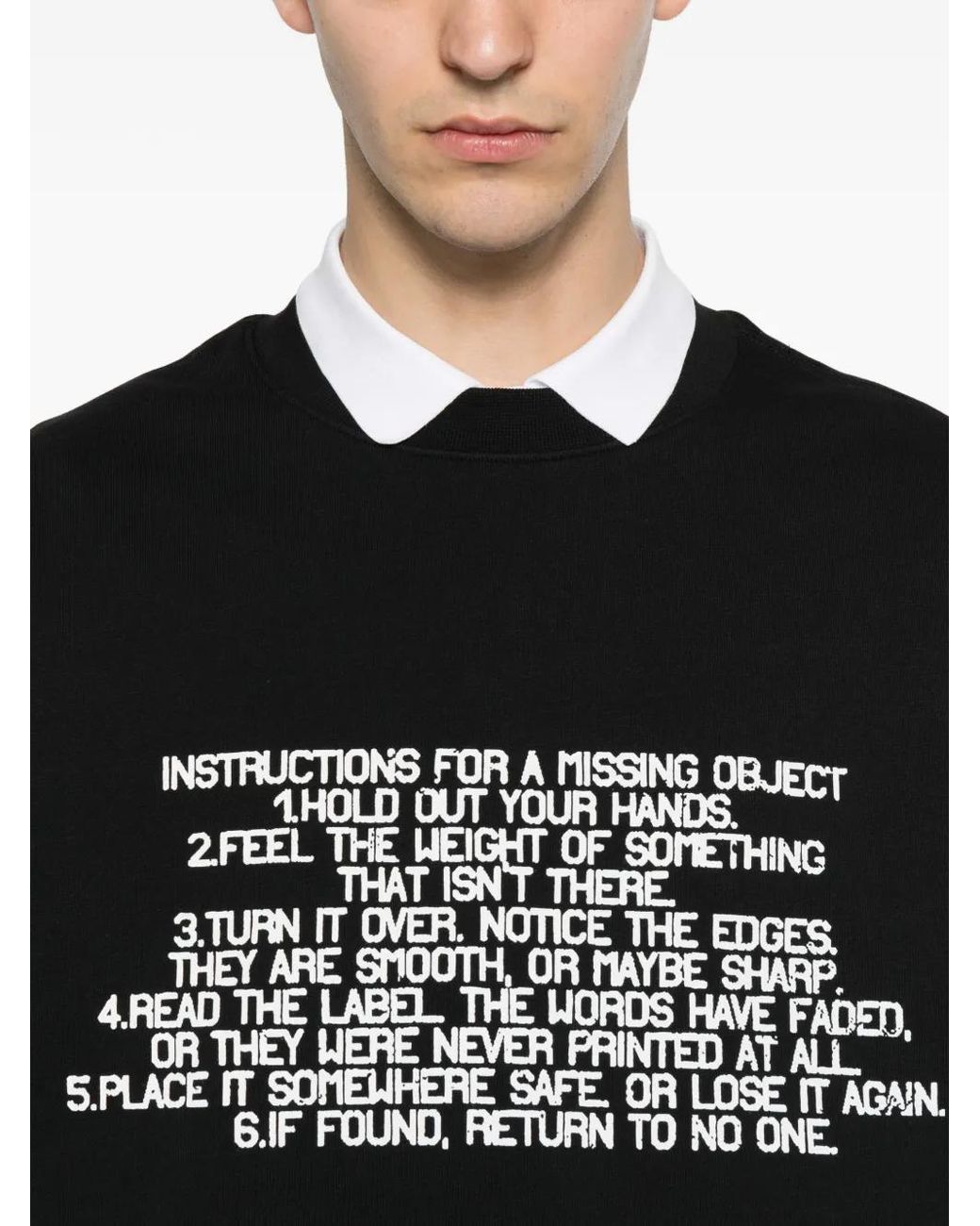 Oamc Peacemaker Trui Met Tekst in het Black voor heren