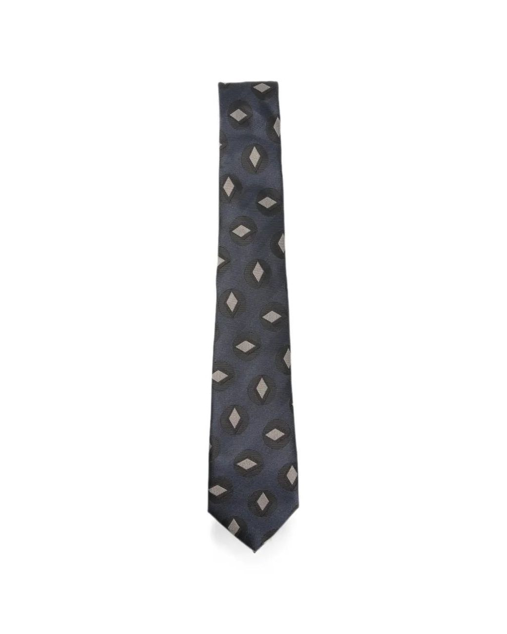 Giorgio Armani White Cravate À Motif Géométrique for men
