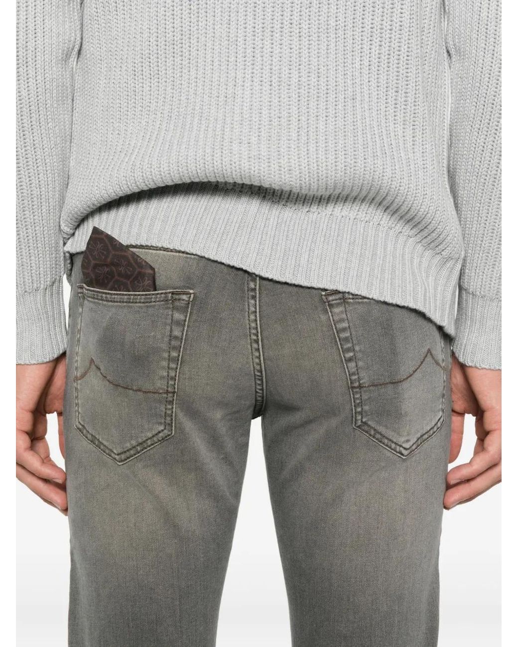 Jacob Cohen Gray Five-Pocket Jeans for men