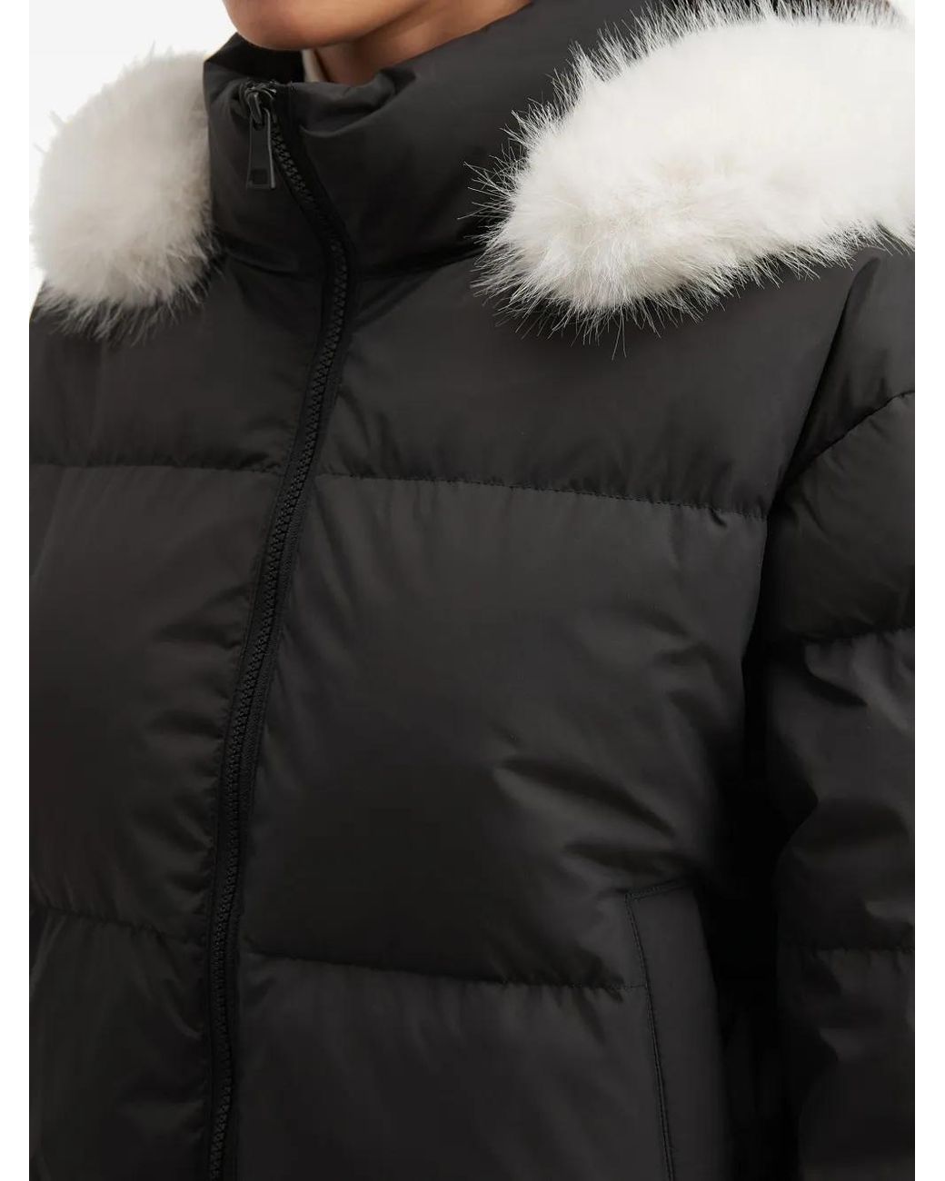 B+ AB Black Hooded Puffer Jacket