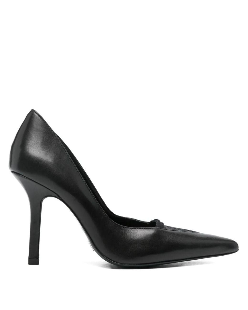 Patrizia Pepe Black 95Mm Leather Pointed Pumps