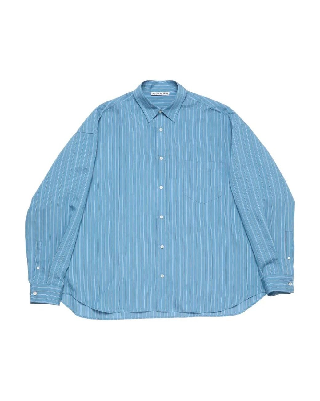 Acne Blue Cotton Shirt for men