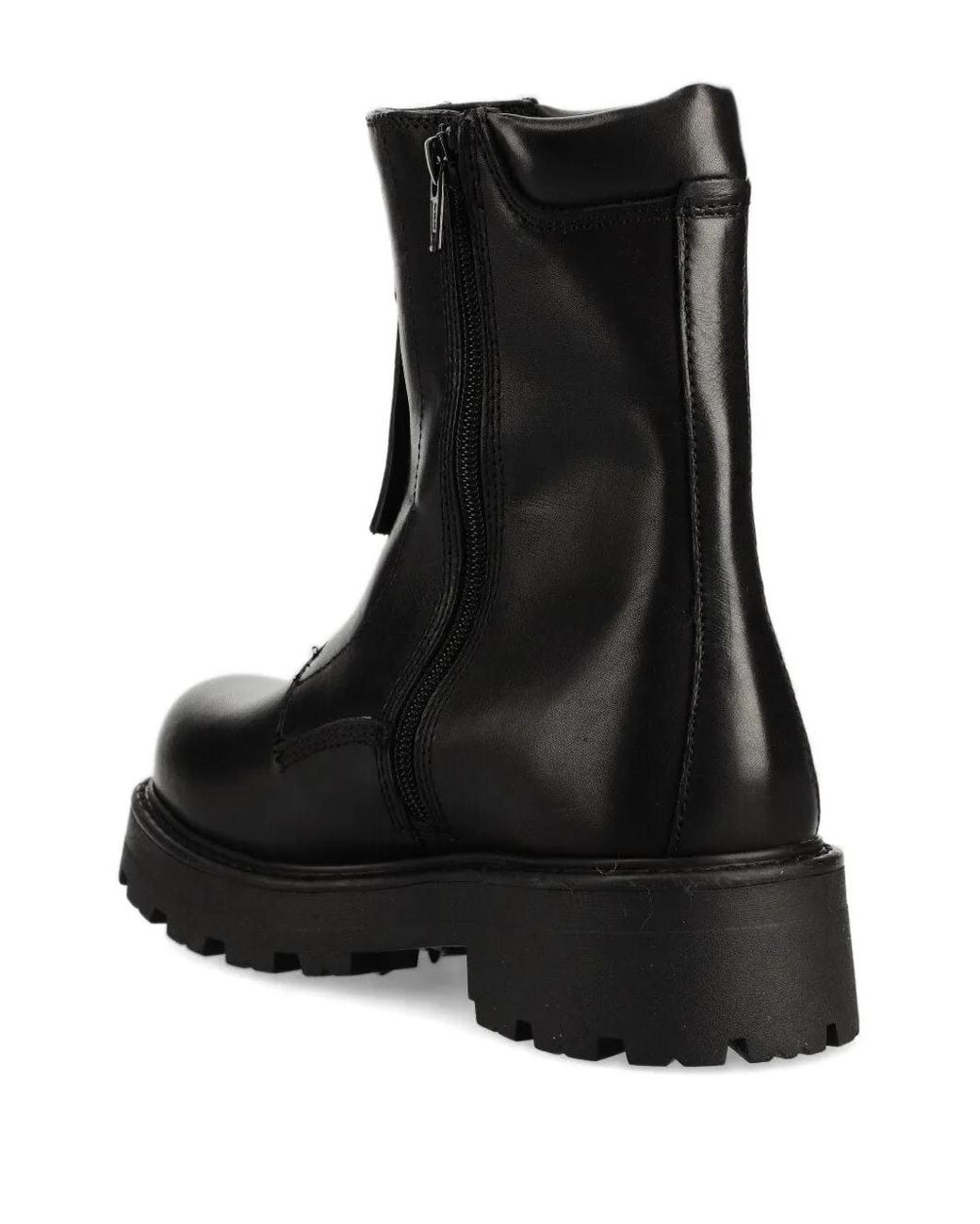 Vagabond Black Zip-Detail Tassel Boots