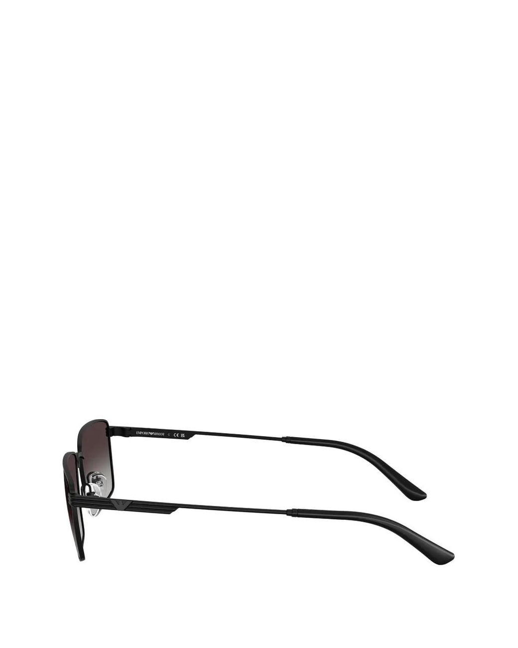 Emporio Armani Gray Rectangle Frame Sunglasses