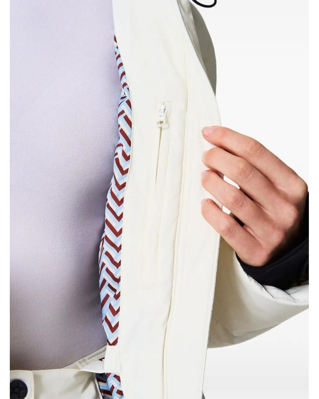Perfect Moment White Classic Waisted Down Ski Jacket
