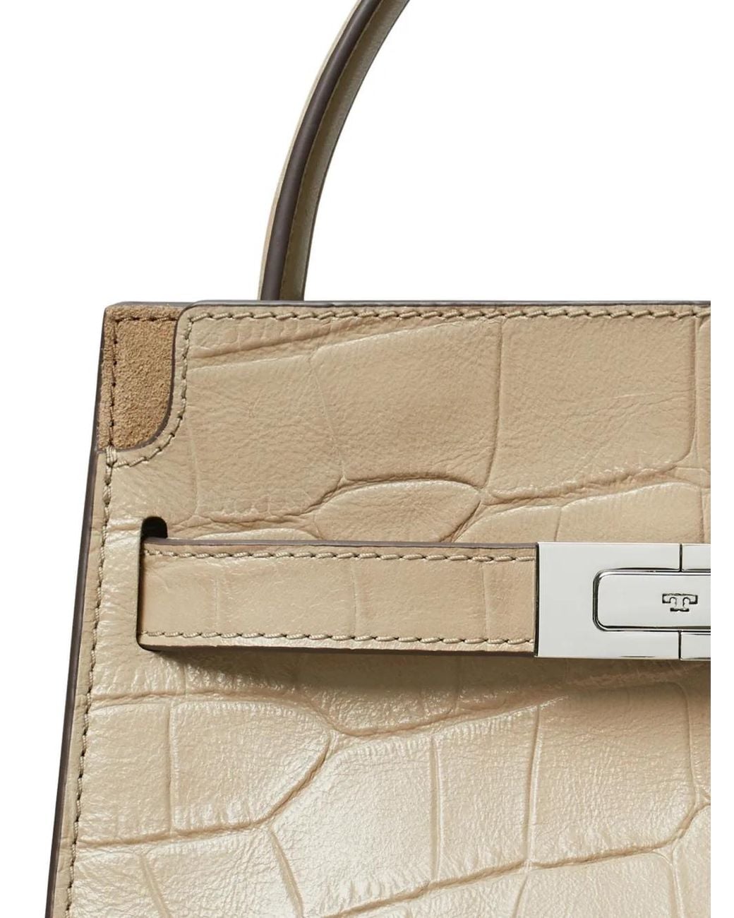 Tory Burch Metallic Lee Radziwil Croc-Effect Leather Tote Bag