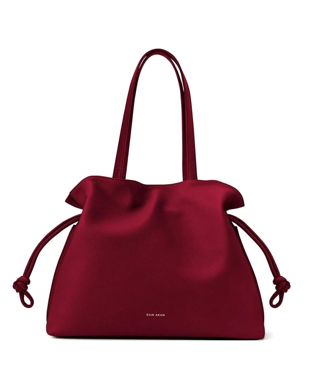 Esin Akan Red Large Emma Leather Tote Bag