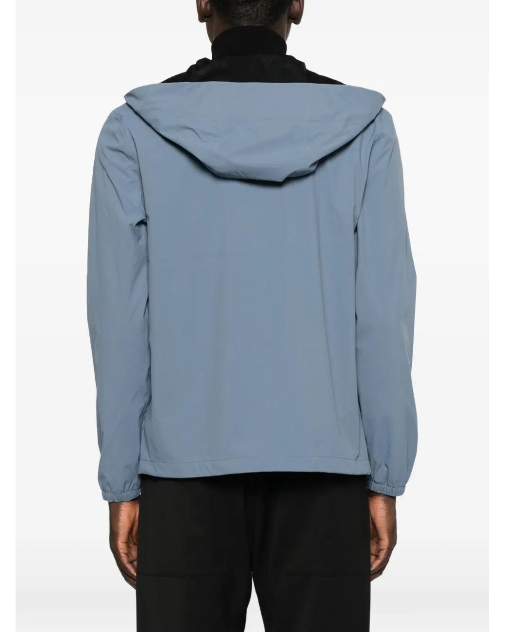 Rains Blue Veste Suva Hardshell À Fermeture Zippée