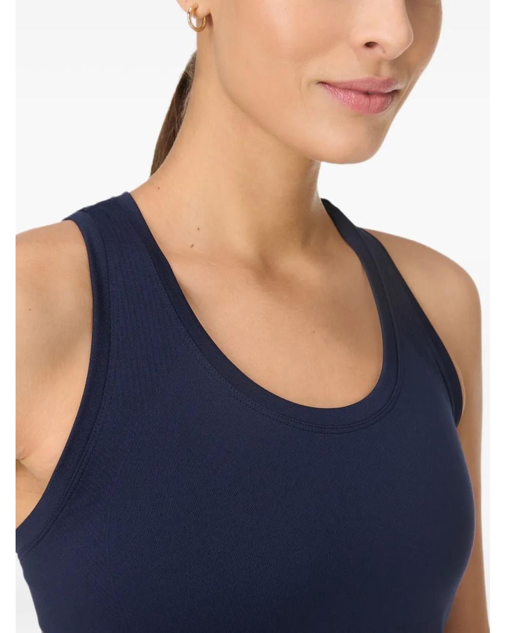 Sweaty Betty Blue Athlete Crop Seamless Workout Tank Top