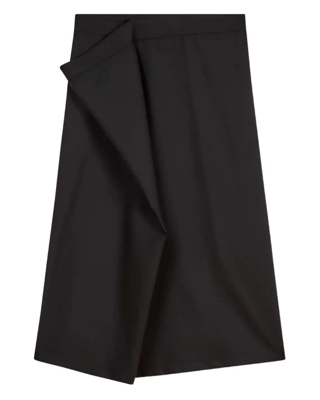 KENZO Black Asymmetric Midi Skirt