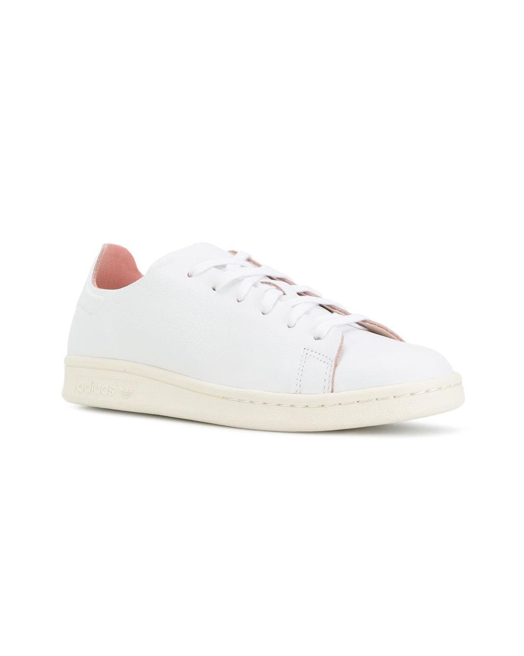 adidas Leather Stan Smith Nude Sneakers in White | Lyst