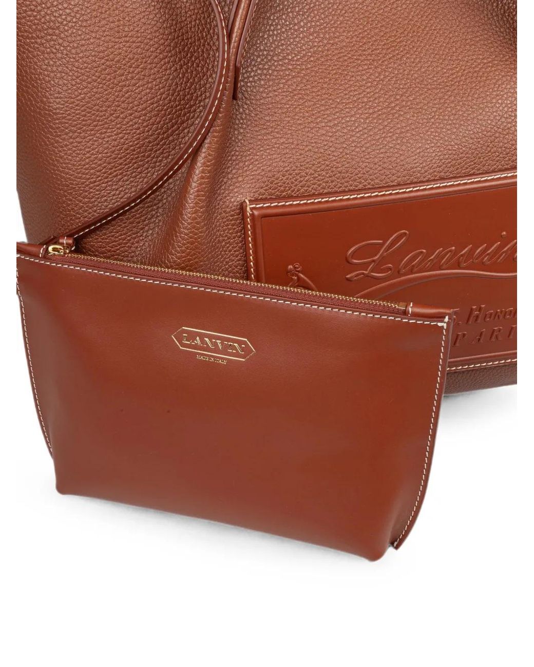 Lanvin Brown Catch Tote Bag