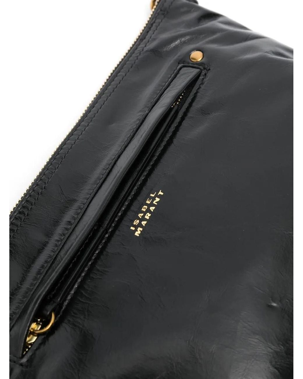 Isabel Marant Black Nessah Soft Leather Shoulder Bag