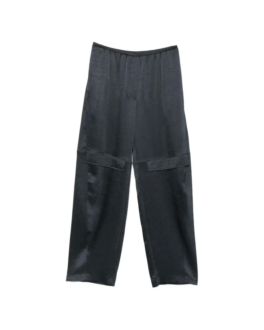 Nanushka Gray Satin-Finish Pallazzo Pants