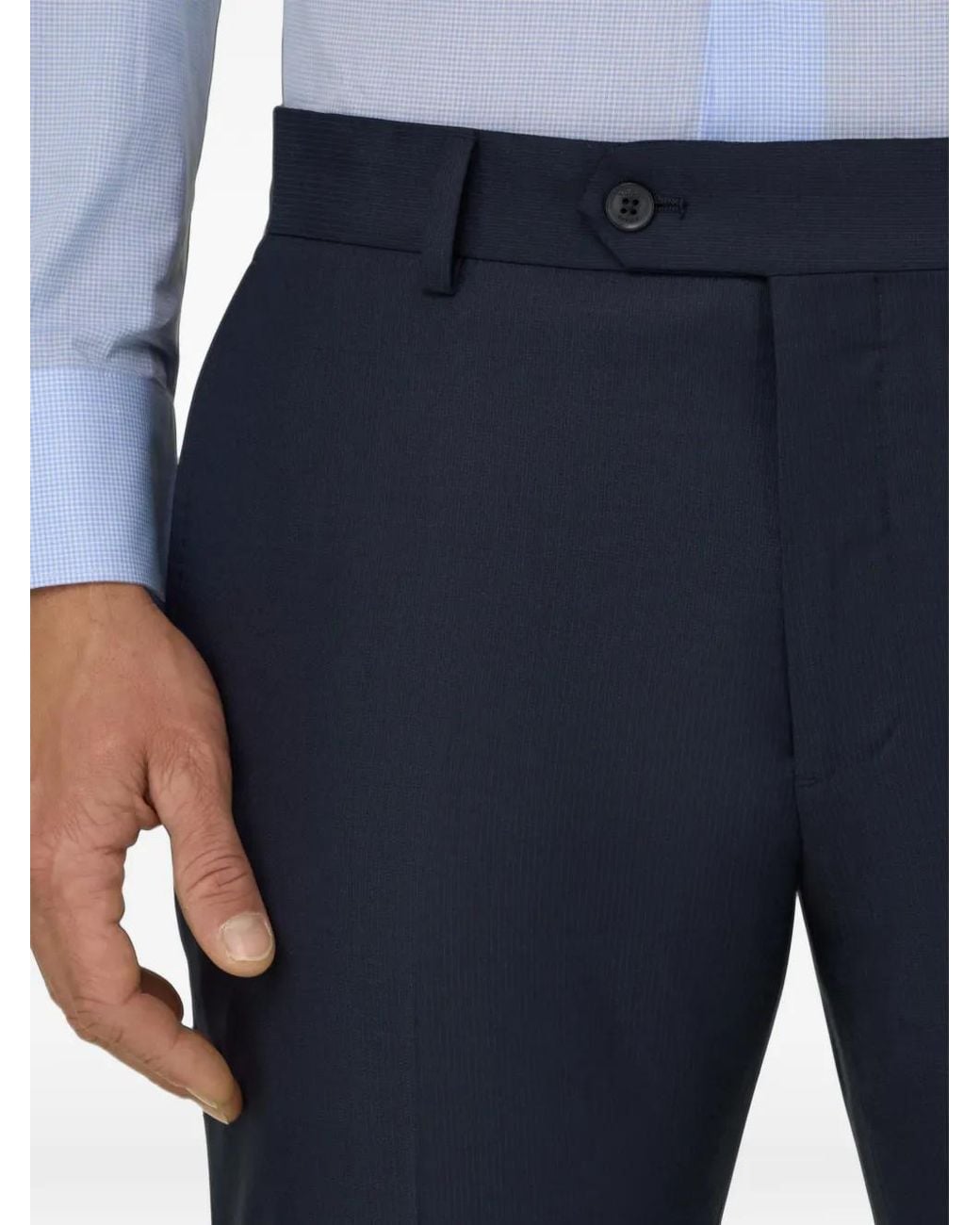 Boggi Blue Suit Pinstripe Stretch Wool for men