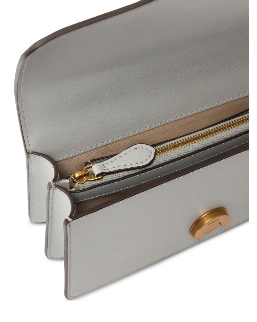 Pinko Gray Love One Shoulder Bag