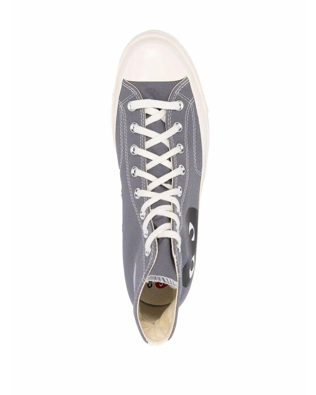 COMME DES GARÇONS PLAY Gray X Converse Black Heart Chuck Taylor '70 High Sneakers for men