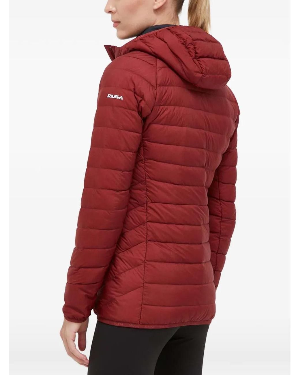 Salewa Red Hooded Quilted Jacket