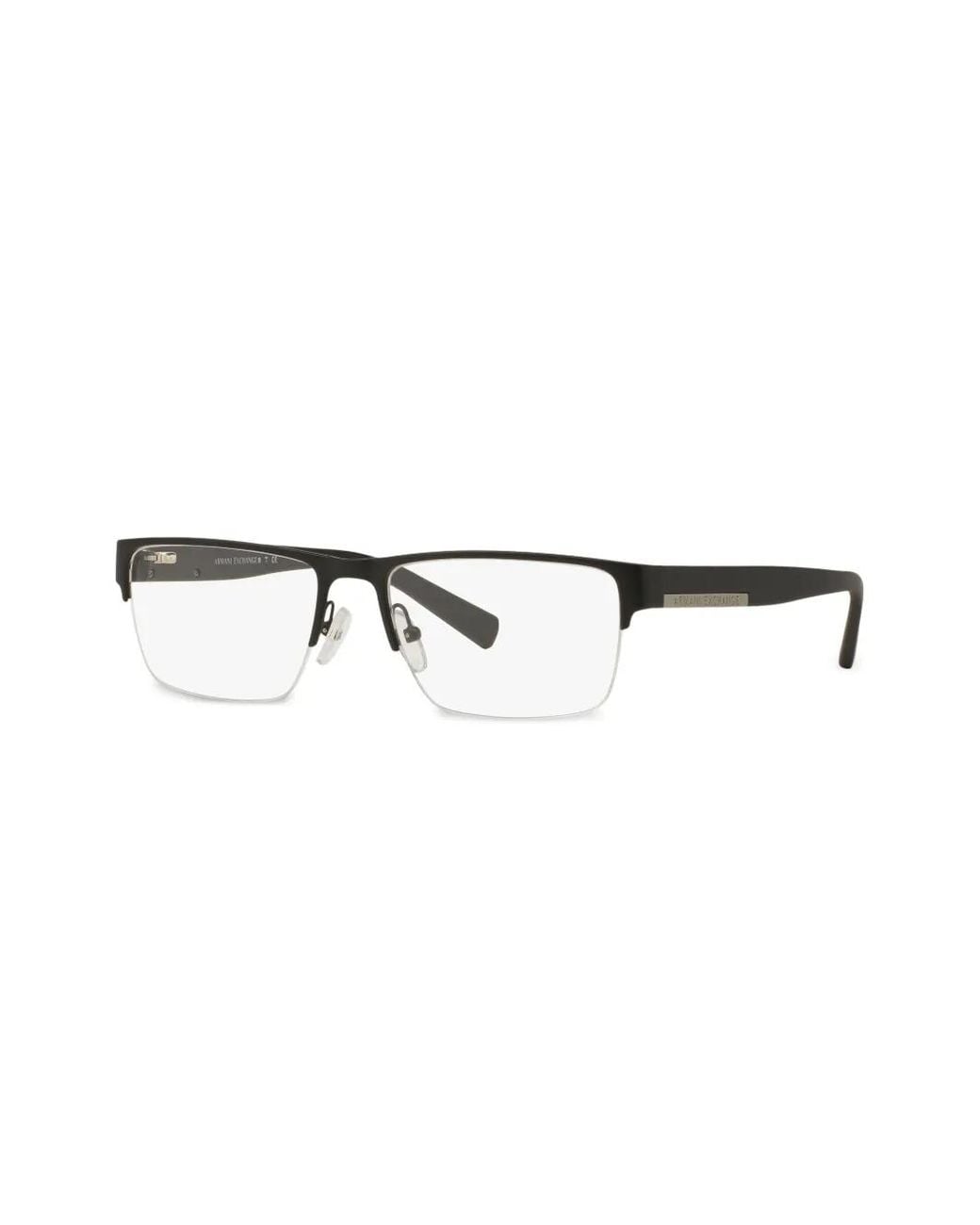 ARMANI EXCHANGE Black Rectangle-Frame Glasses for men