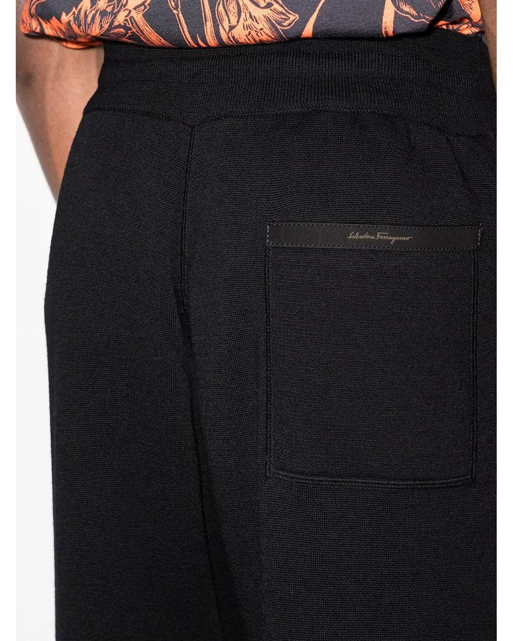 Ferragamo Black Straight-leg Track Pants for men