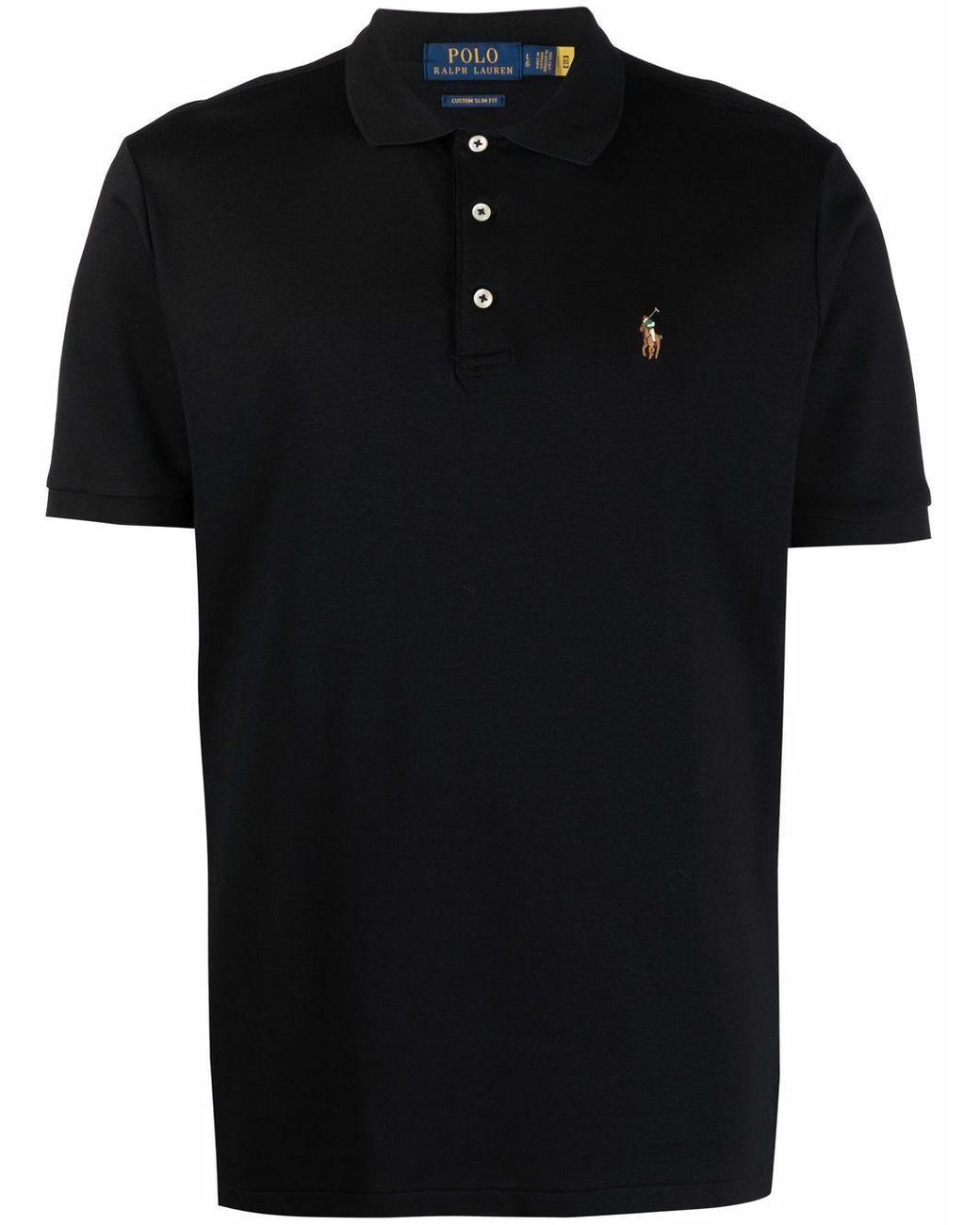 Polo Ralph Lauren Cotton Jersey Polo Shirt in Black for Men Lyst
