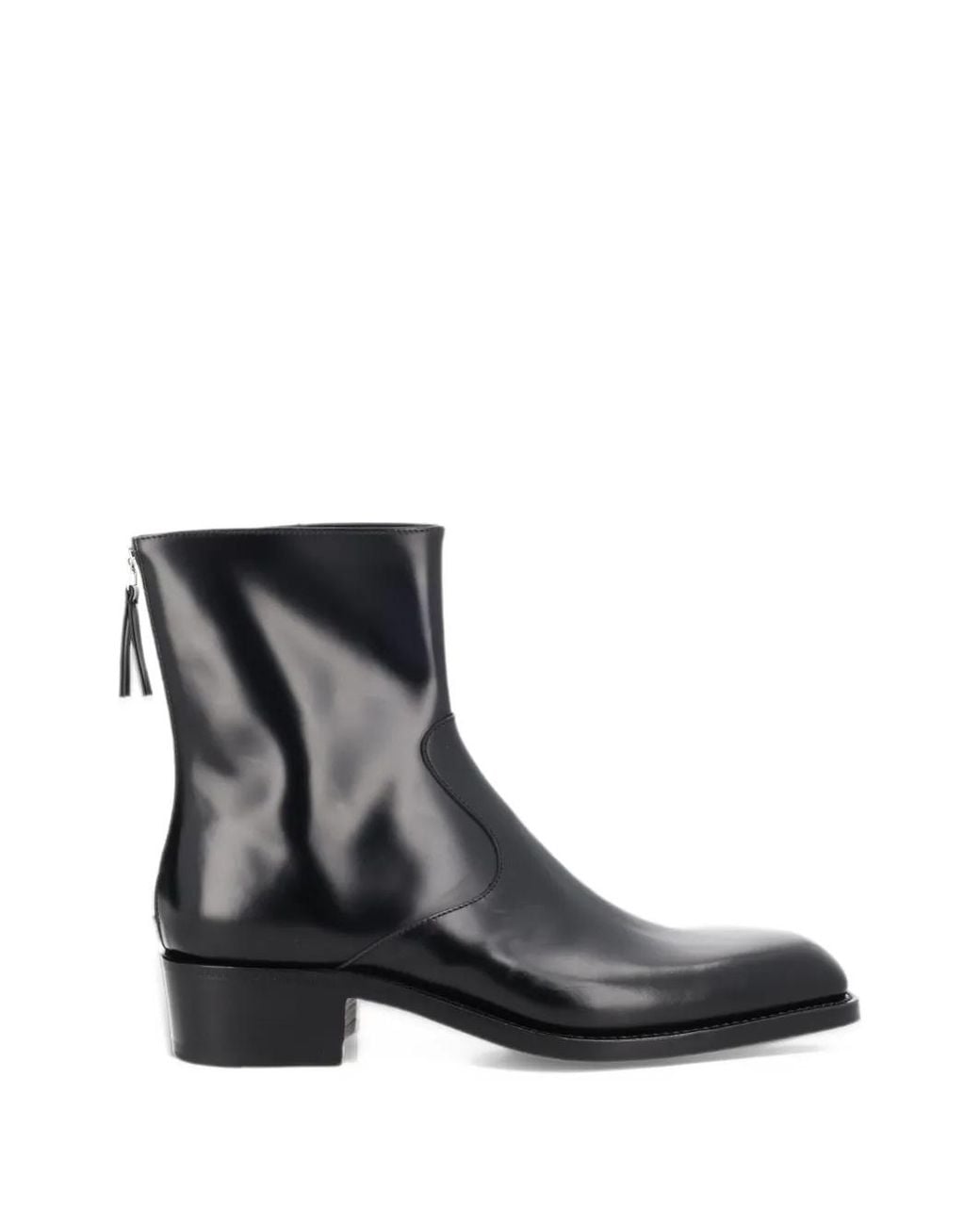 Premiata Black Tassel-Zip Leather Boots for men