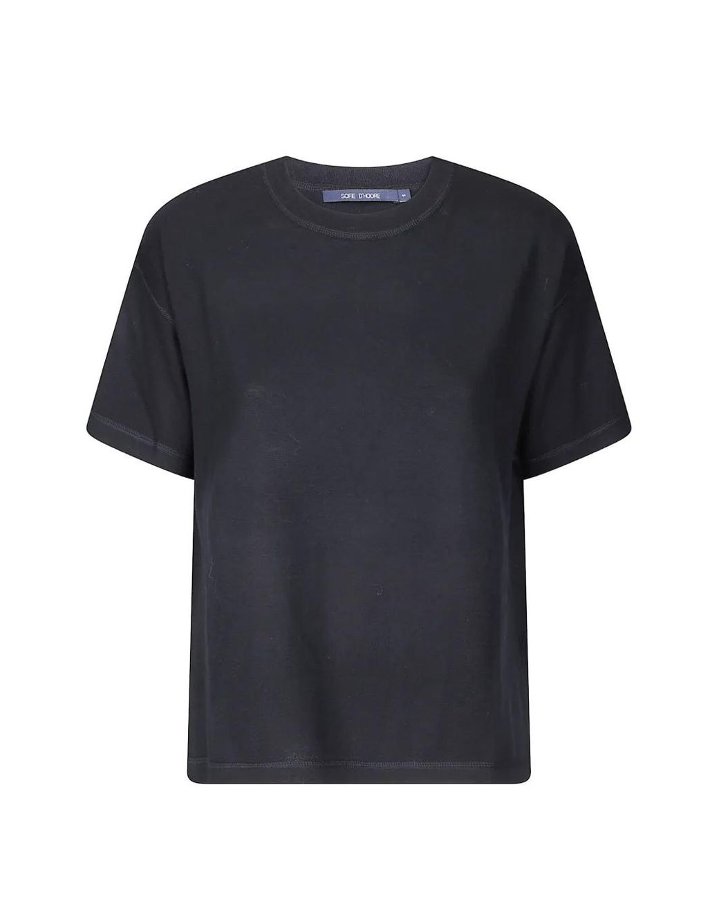 Sofie D'Hoore Blue Short-Sleeved Wool T-Shirt