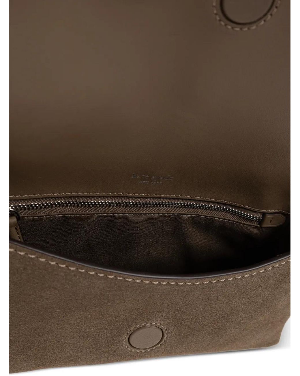 Kate Spade Brown Small Loop Knotted Suede Shoulder Bag