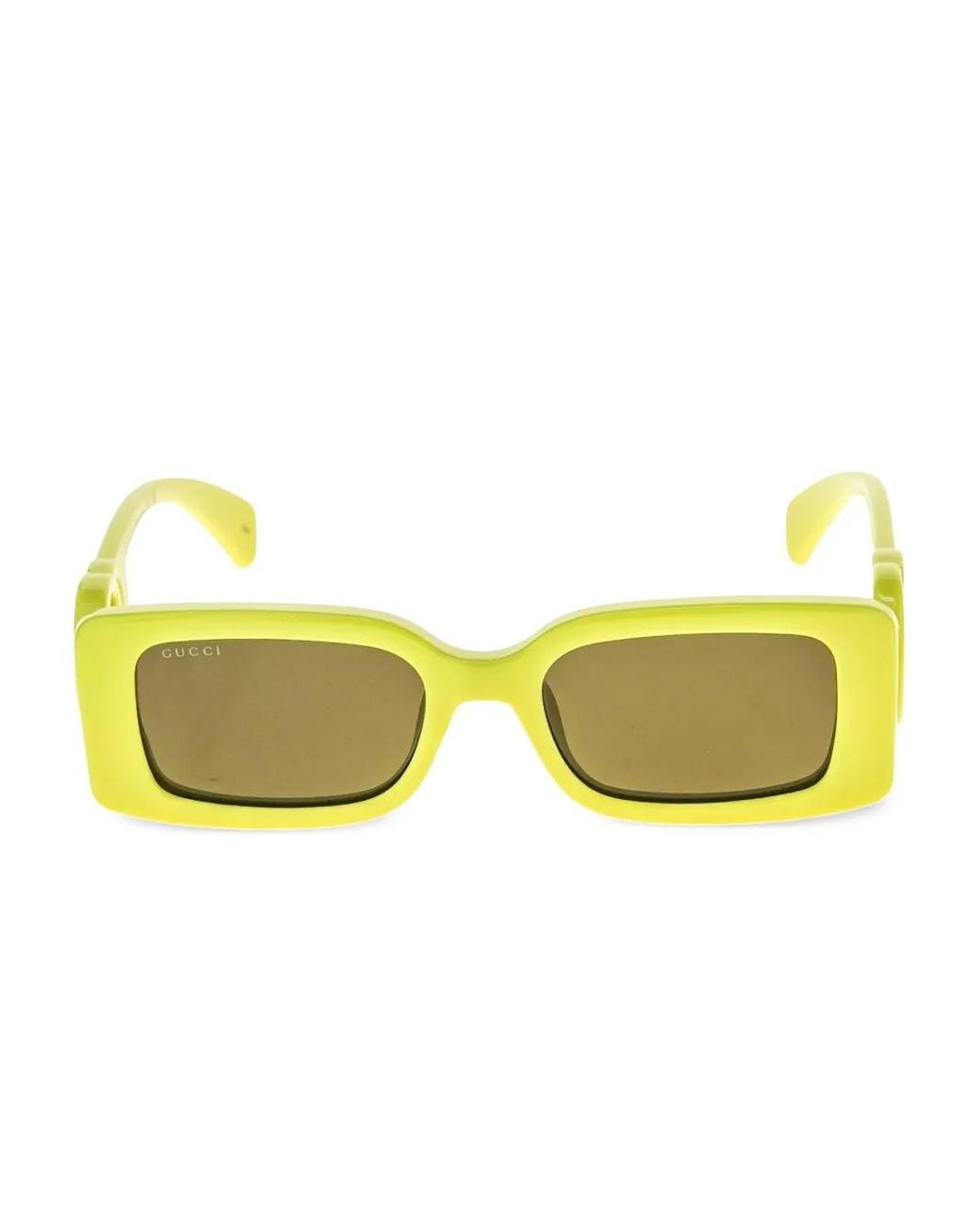 Gucci Yellow Interlocking G-Logo Sunglasses