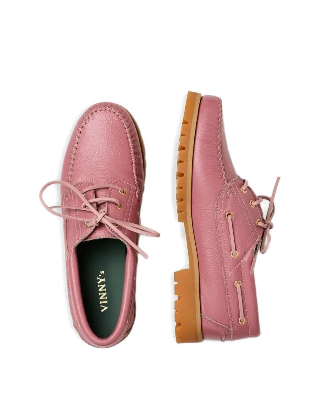 VINNY'S Pink Chaussures Bateau À Motif Aztèque for men