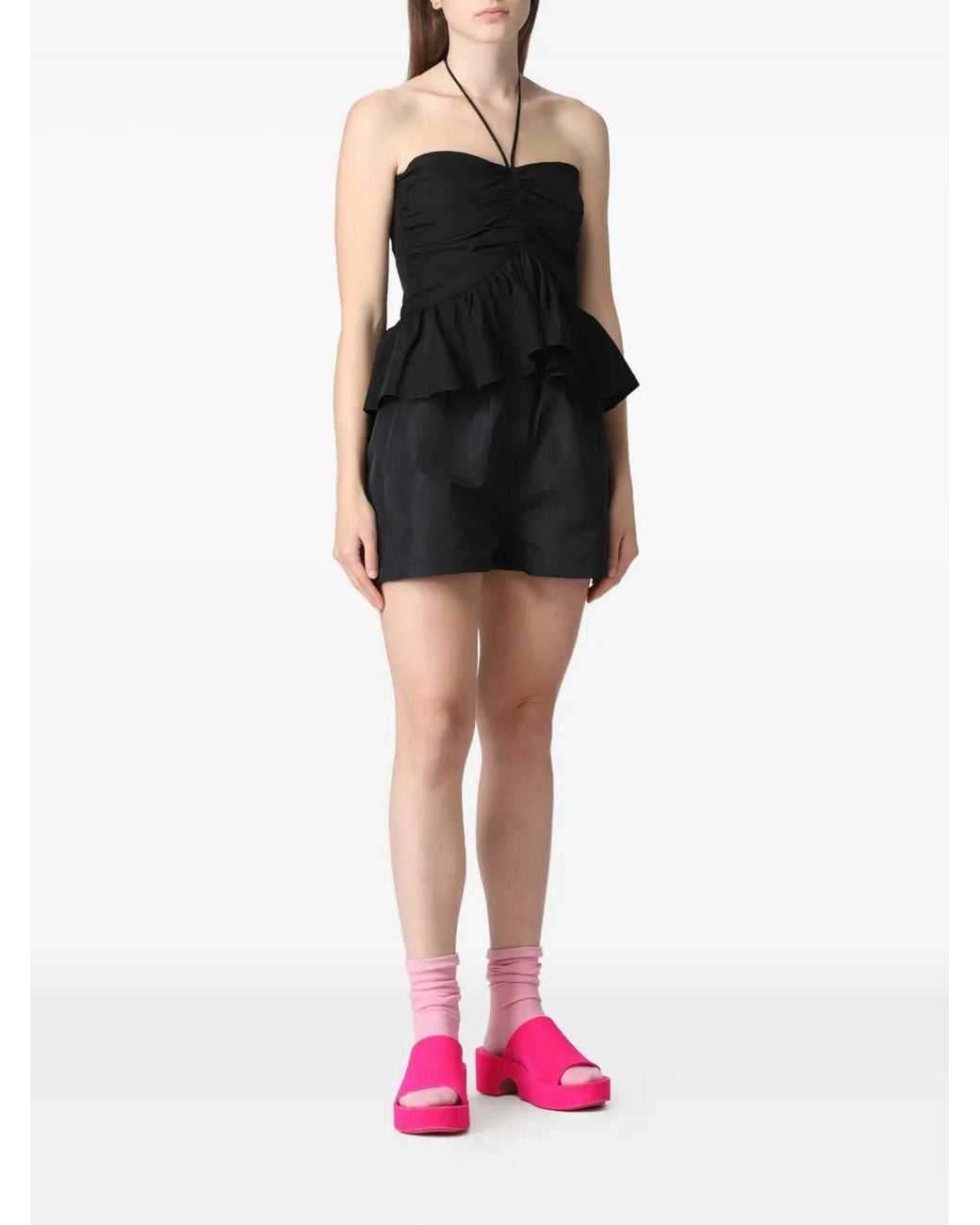 MSGM Black Flared Top