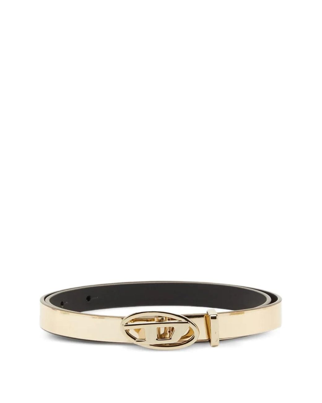 DIESEL White Logo-Buckle Belt