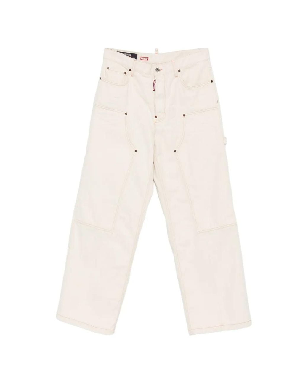 Vaqueros A Paneles Con Apliques DSquared² de hombre de color White