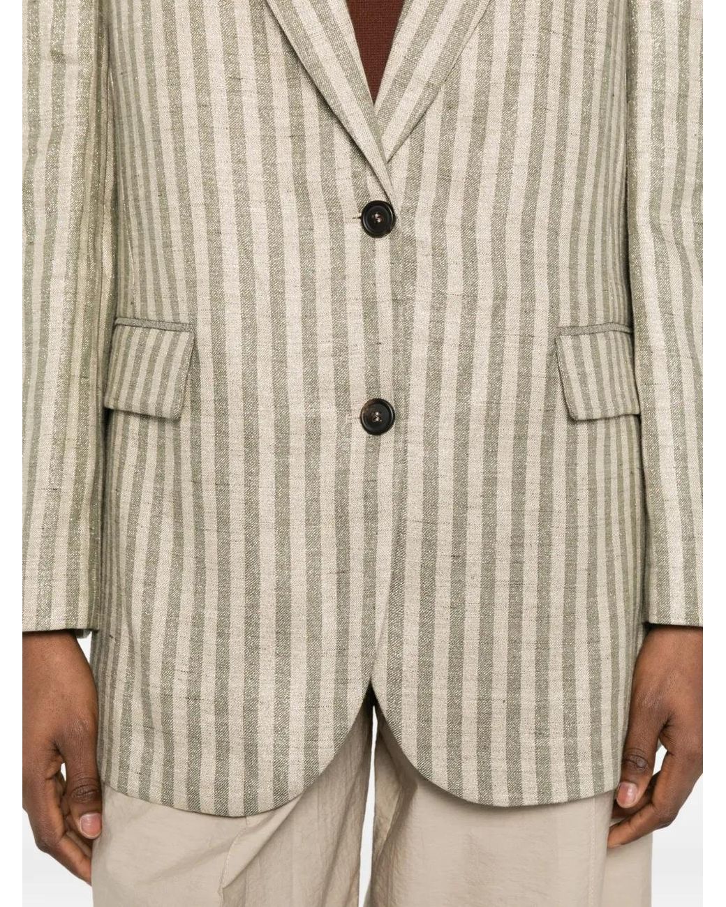 Brunello Cucinelli White Suit-Type Jacket