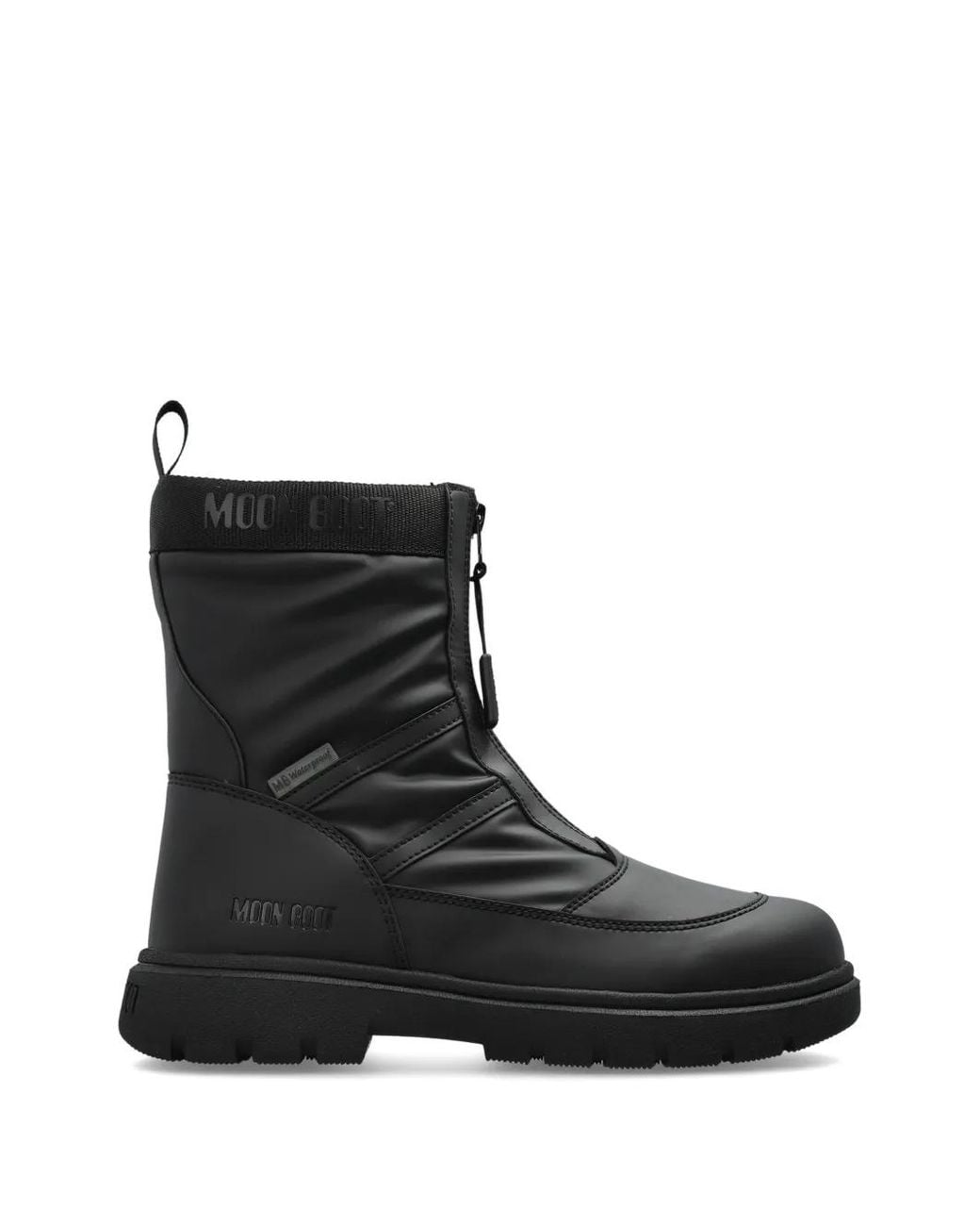 Moon Boot Black Combat Zip Boots