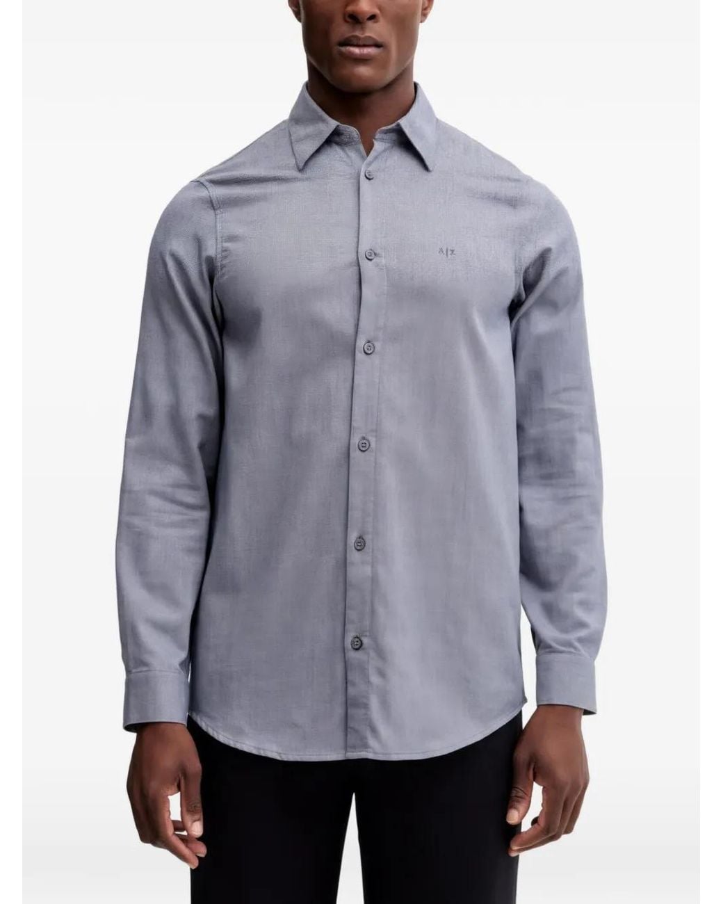 ARMANI EXCHANGE Gray Buttoned Shirt for men