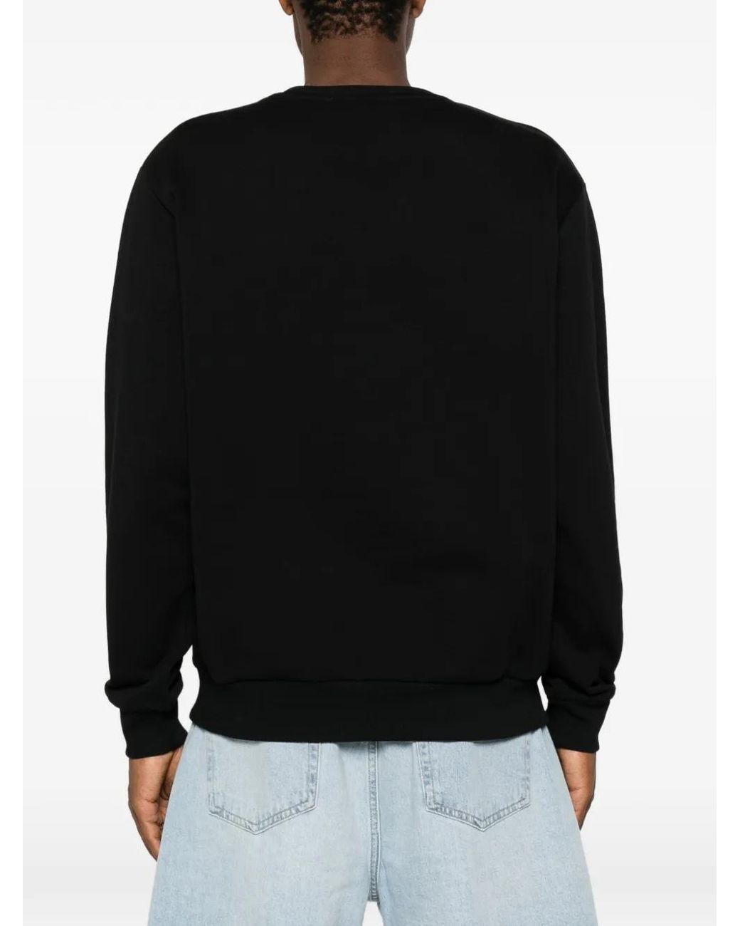 Iceberg Black Logo-Embroidered Sweatshirt for men