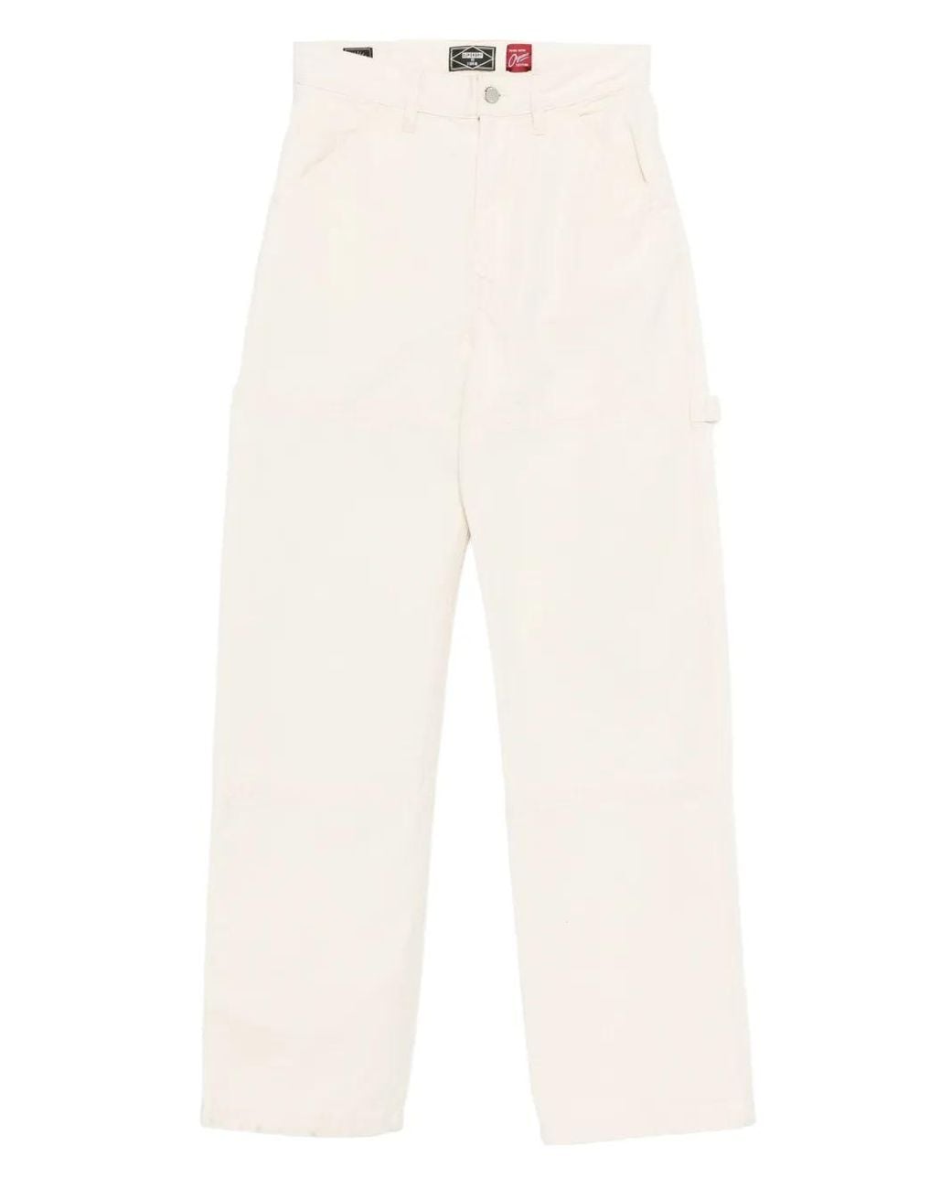 Superdry White Straight-Leg Trousers
