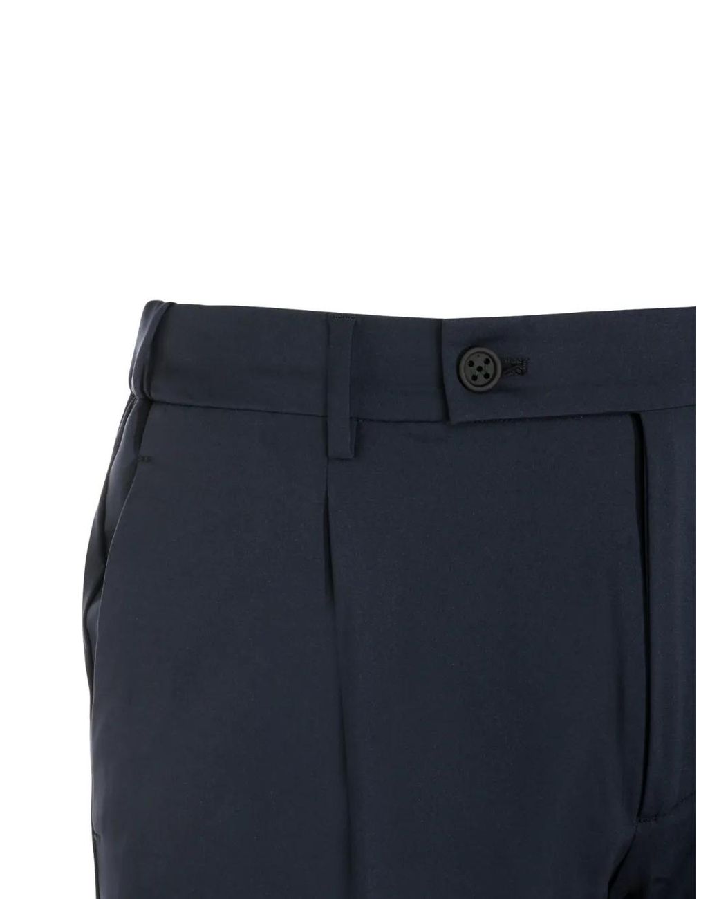 Pantaloni Con Pieghe E Bottoni di Berwich in Blue da Uomo