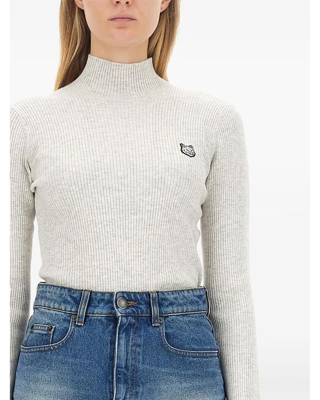Maison Kitsuné Blue Fox Patch Jumper