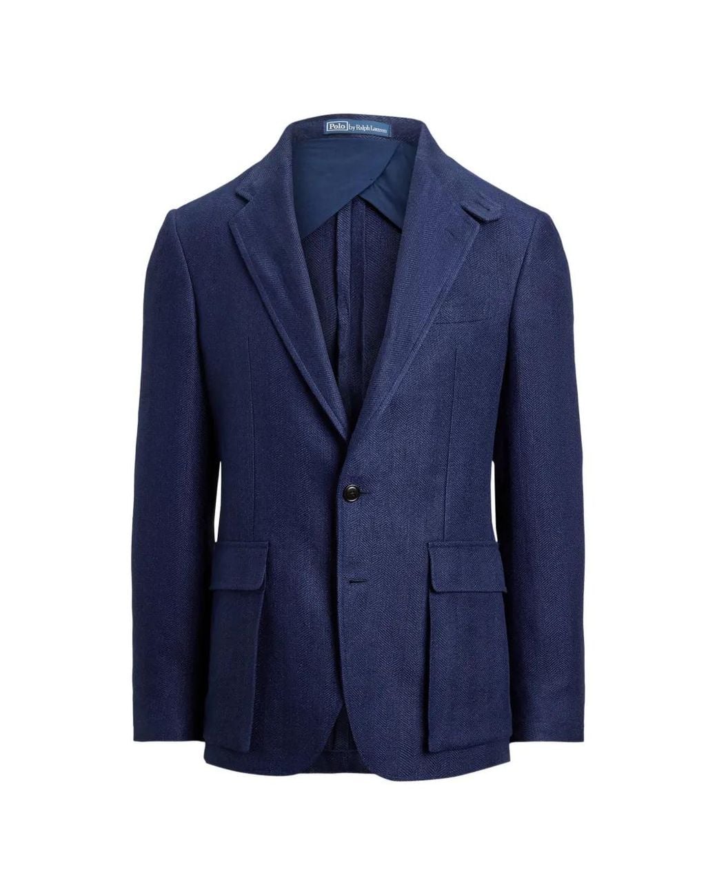 Polo Ralph Lauren Blue Rl67 Herringbone Jacket for men