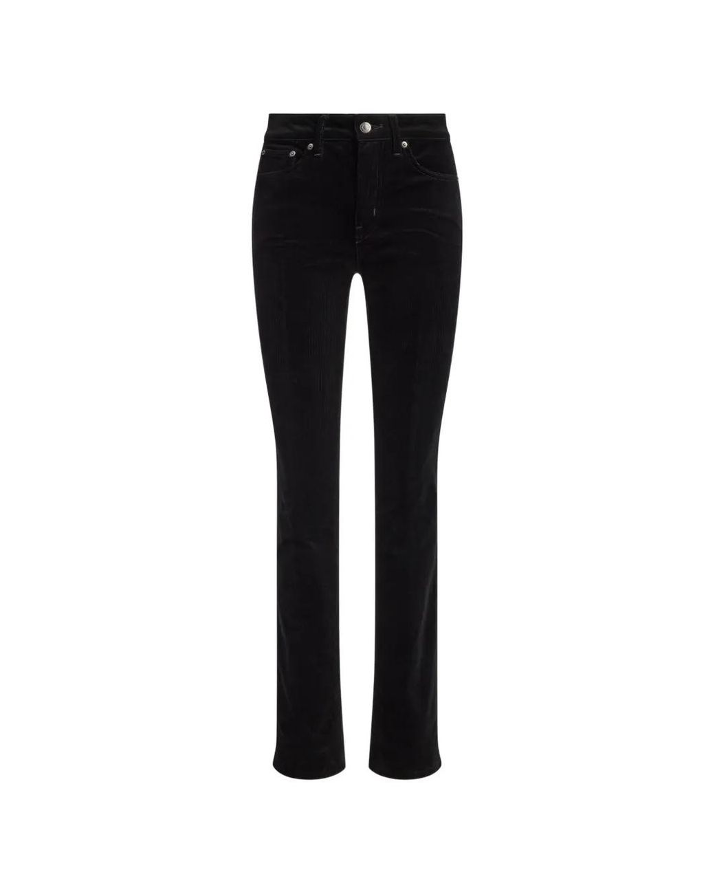 Ralph Lauren Black Corduroy Belt-Loops Trousers